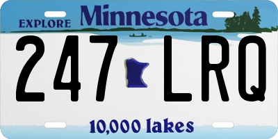 MN license plate 247LRQ