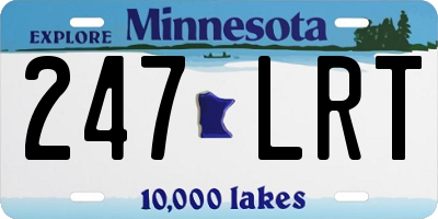 MN license plate 247LRT