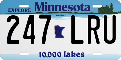MN license plate 247LRU