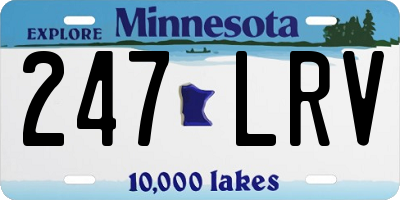 MN license plate 247LRV