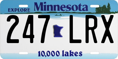 MN license plate 247LRX
