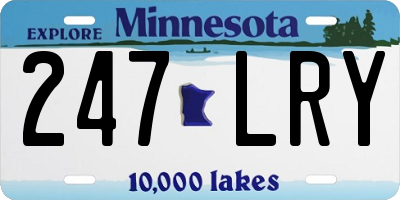 MN license plate 247LRY