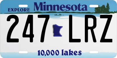 MN license plate 247LRZ