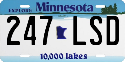 MN license plate 247LSD