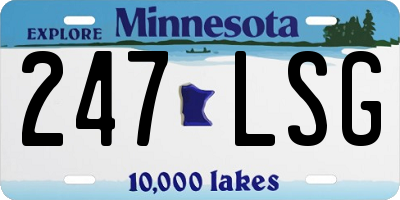 MN license plate 247LSG