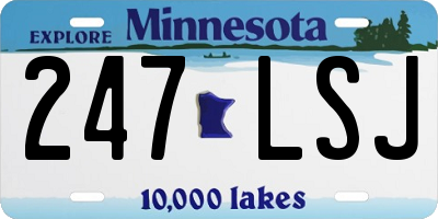 MN license plate 247LSJ