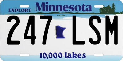 MN license plate 247LSM