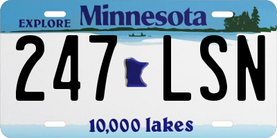 MN license plate 247LSN