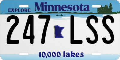 MN license plate 247LSS