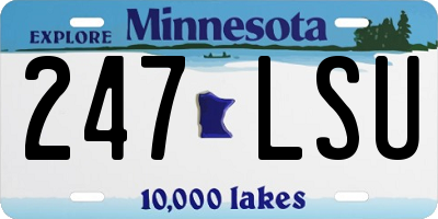 MN license plate 247LSU