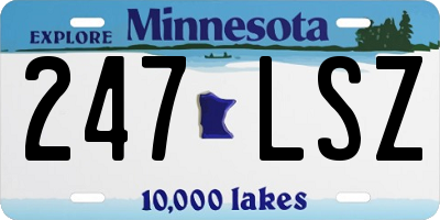 MN license plate 247LSZ