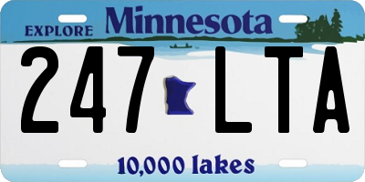 MN license plate 247LTA