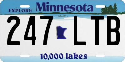 MN license plate 247LTB