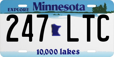 MN license plate 247LTC