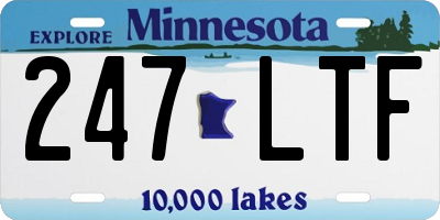 MN license plate 247LTF