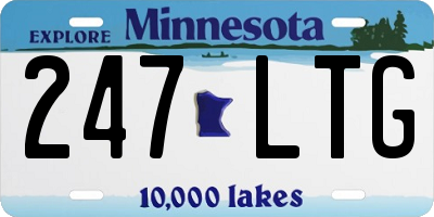 MN license plate 247LTG