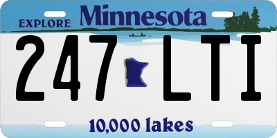 MN license plate 247LTI