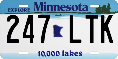 MN license plate 247LTK
