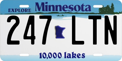 MN license plate 247LTN