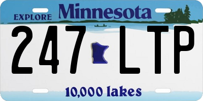 MN license plate 247LTP
