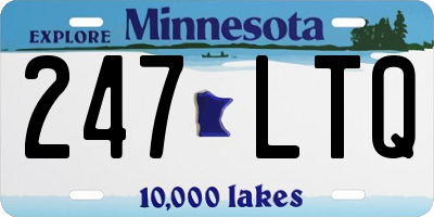 MN license plate 247LTQ