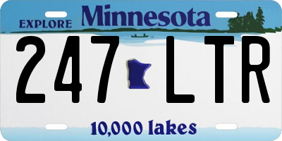 MN license plate 247LTR