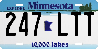 MN license plate 247LTT