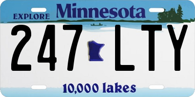 MN license plate 247LTY