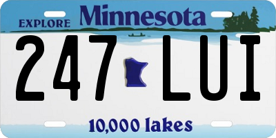 MN license plate 247LUI