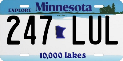 MN license plate 247LUL