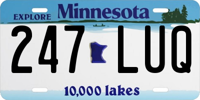 MN license plate 247LUQ