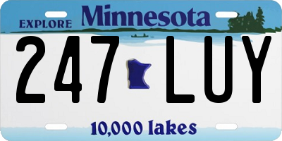MN license plate 247LUY