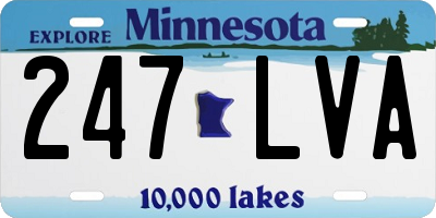 MN license plate 247LVA