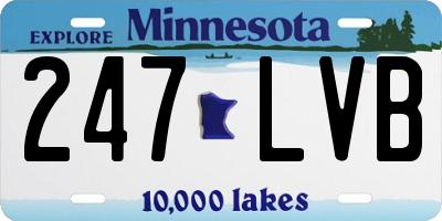 MN license plate 247LVB