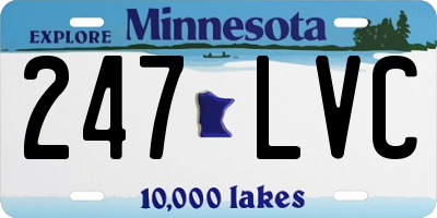 MN license plate 247LVC