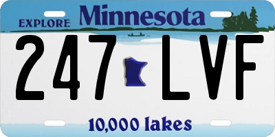 MN license plate 247LVF