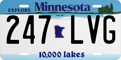 MN license plate 247LVG