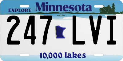 MN license plate 247LVI