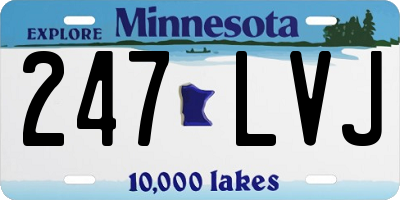 MN license plate 247LVJ
