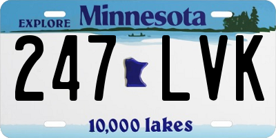 MN license plate 247LVK