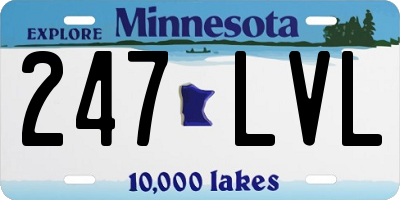 MN license plate 247LVL