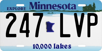 MN license plate 247LVP