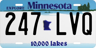 MN license plate 247LVQ