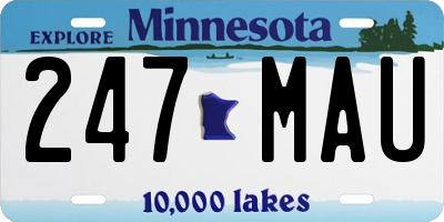 MN license plate 247MAU