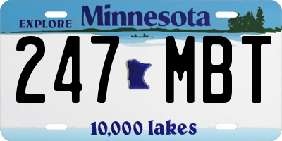 MN license plate 247MBT