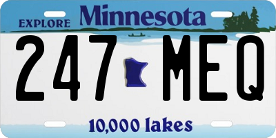 MN license plate 247MEQ