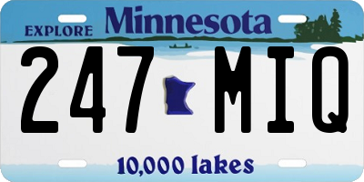 MN license plate 247MIQ