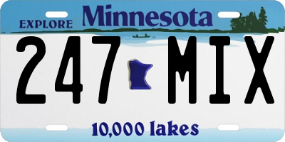 MN license plate 247MIX