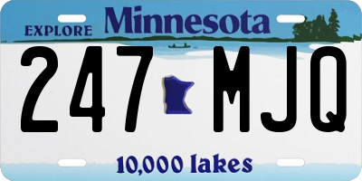 MN license plate 247MJQ