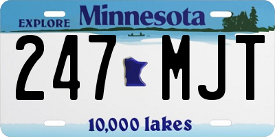 MN license plate 247MJT